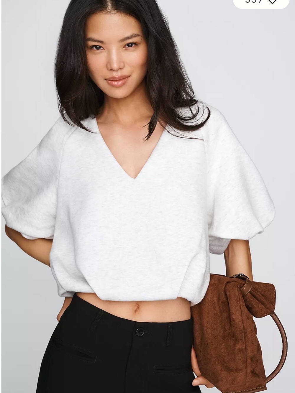 NWT Maeve 100% Cotton V-Neck
Bubble Sweatshirt